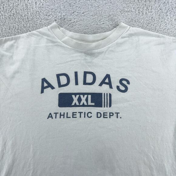 Adidas Shirt Mens 2XL White Athletic Dept Graphic Short Sleeve Tee - Picture 1 of 7